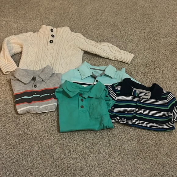 Size 3T boy bundle - 4 “polo” style shirts and sweater - Picture 1 of 1